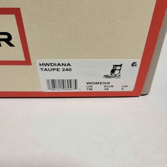 Hunter Women's Diana Waterproof Lace-Up Rain Boots in Taupe - Picture 2 of 11